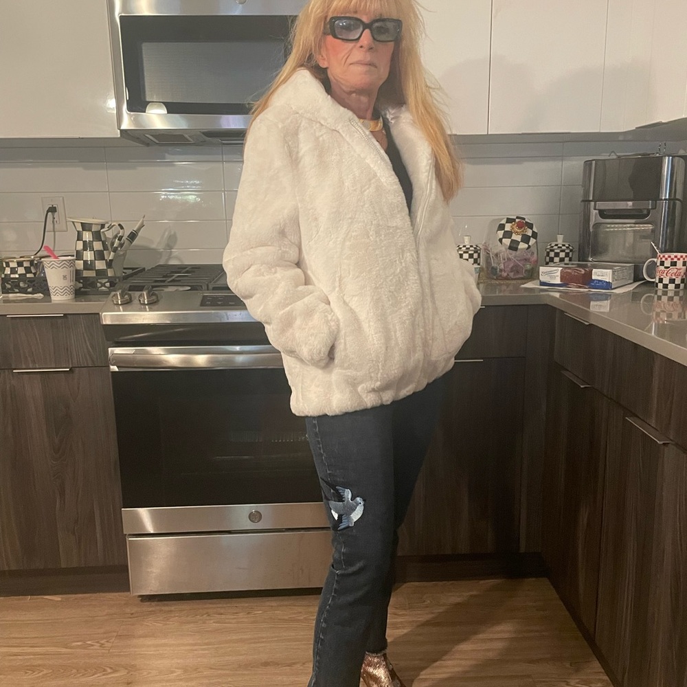 Donna Salyers faux fur jacket